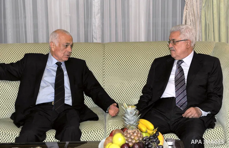 Palestinian President Mahmoud Abbas (Abu Mazen) during a meeting of Secretary General of the League of Arab States, Nabil Arab in Doha on July 13, 2011. Photo by Thaer Ganaim