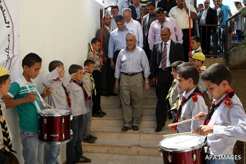Palestinian Prime Minister, Salam Fayyad visits the agricultural projects in al-Fara'a valley in the West Bank on July 16, 2011. Photo by Mustafa Abu Dayeh