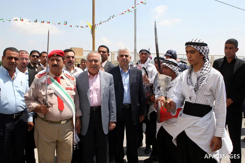 Palestinian Prime Minister, Salam Fayyad attends the opening ceremony of a new secondary school in Beit Sera village near the West Bank city of Ramallah on July 17, 2011. Photo by Mustafa Abu Dayeh