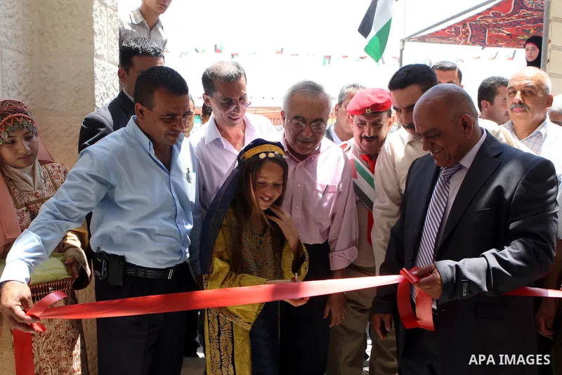 Palestinian Prime Minister, Salam Fayyad attends the opening ceremony of a new secondary school in Beit Sera village near the West Bank city of Ramallah on July 17, 2011. Photo by Mustafa Abu Dayeh