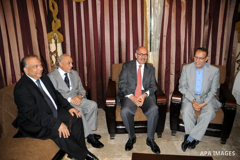 Mohamed el-Baradei meets with the Headquarters Brotherhood movement for freedom and justice in Cairo July 17, 2011. Photo by Ahmed Asad