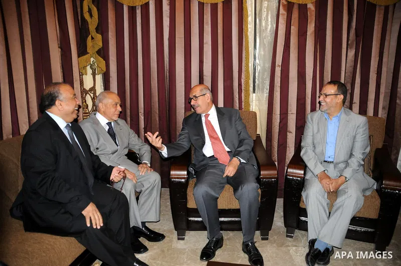Mohamed el-Baradei meets with the Headquarters Brotherhood movement for freedom and justice in Cairo July 17, 2011. Photo by Ahmed Asad