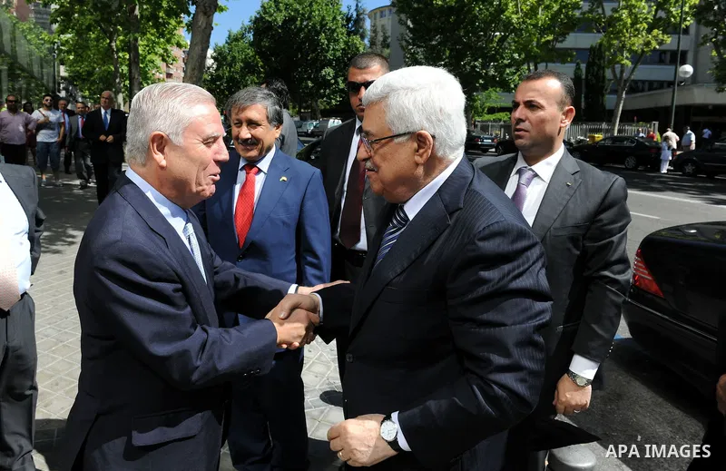 Palestinian President Mahmoud Abbas visits Real Madrid football club in Madrid July 20, 2011. Photo by Thaer Ganaim