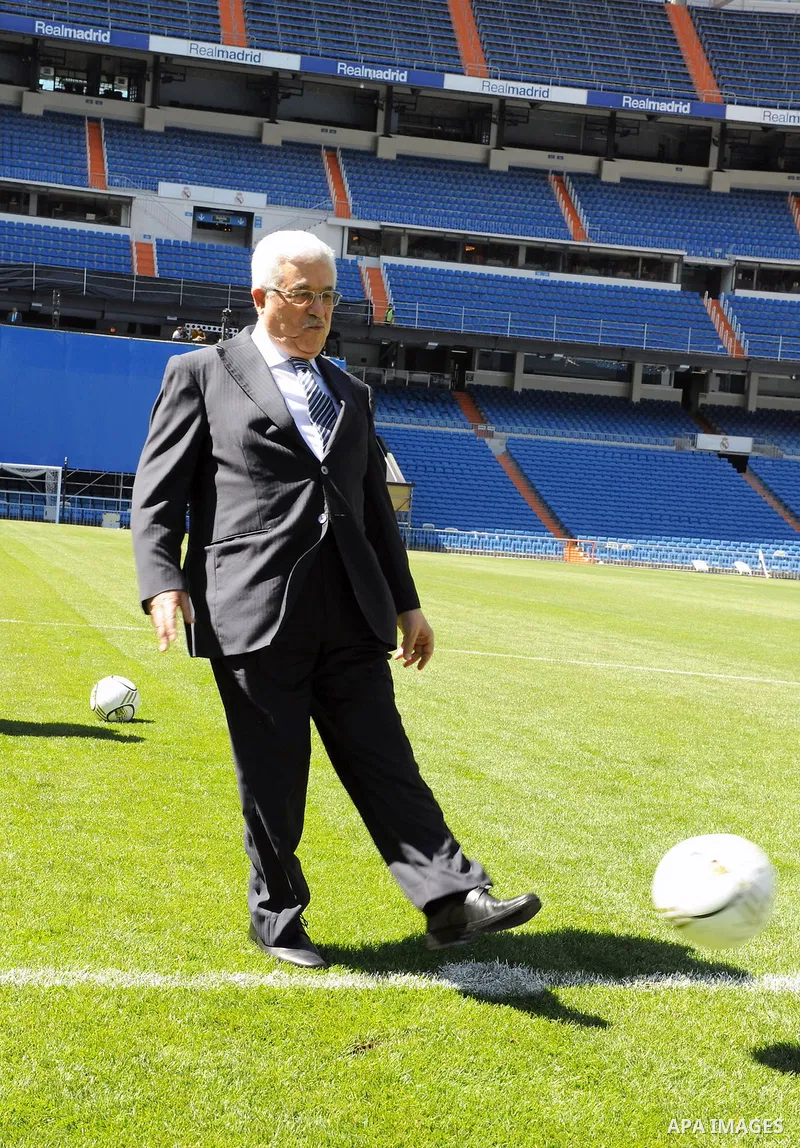 Palestinian President Mahmoud Abbas visits Real Madrid football club in Madrid July 20, 2011. Photo by Thaer Ganaim