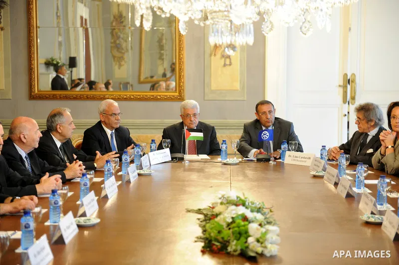 President Mahmoud Abbas (Abu Mazen) during his visit to the Secretariat of the Union for the Mediterranean in Barcelona on July 20, 2011. Photo by Thaer Ganaim