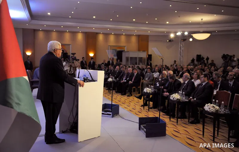 Palestinian President Mahmud Abbas and Turkish Prime Minister Recep Tayyip Erdogan attend the Palestinian ambassadors meeting in Istanbul on July 23, 2011. Mahmud Abbas said Saturday that the Palestinians' bid for UN mem...
