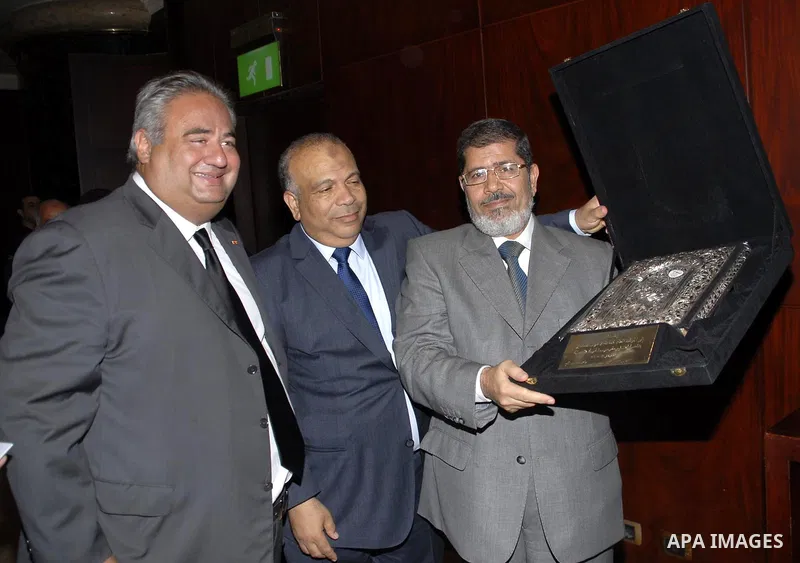 Members of Egypt's Muslim Brotherhood, the country's best organised movement take part in a celebration in Cairo on July 23, 2011, to celebrate the formation of a new party, the Freedom and Justice Party, to contest up t...