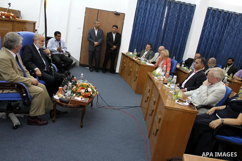 The European Parliamentary delegation visits the Palestinian Legislative Council in Gaza city on July 25, 2011. Photo by Mohammed Asad