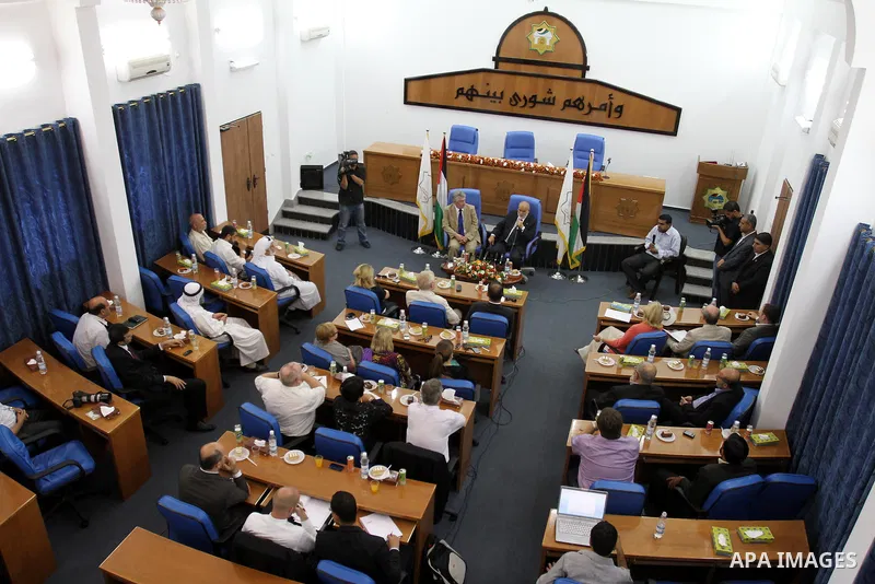 The European Parliamentary delegation visits the Palestinian Legislative Council in Gaza city on July 25, 2011. Photo by Mohammed Asad