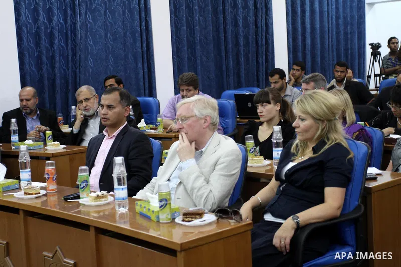 The European Parliamentary delegation visits the Palestinian Legislative Council in Gaza city on July 25, 2011. Photo by Mohammed Asad