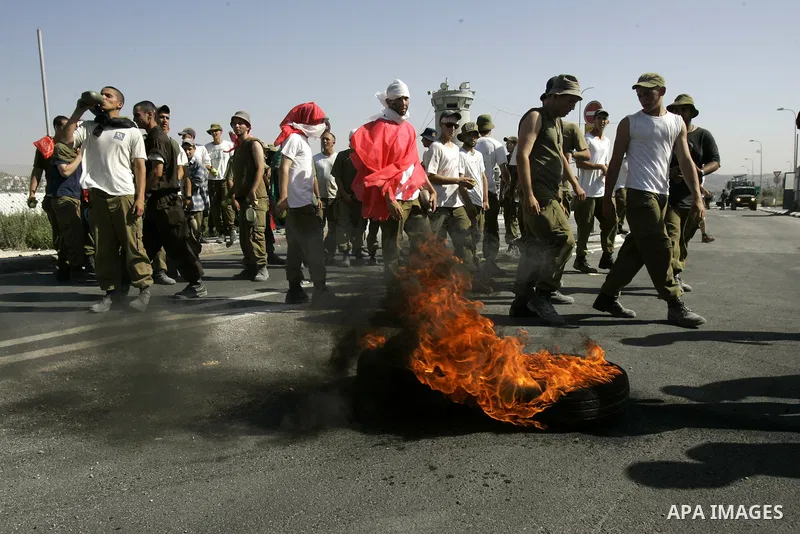 Israeli military forces during a training session at Hawara checkpoint near Nablus in the West Bank on July 26, 2011, where a riot in the Palestinian Authority. Photo by Wagdi Eshtayah