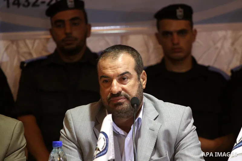 Member of The Palestinian Interior Ministry delivers speech about the application of law and sovereignty in Gaza Strip during a press conference on July 27, 2011. Photo by Mohammed Asad