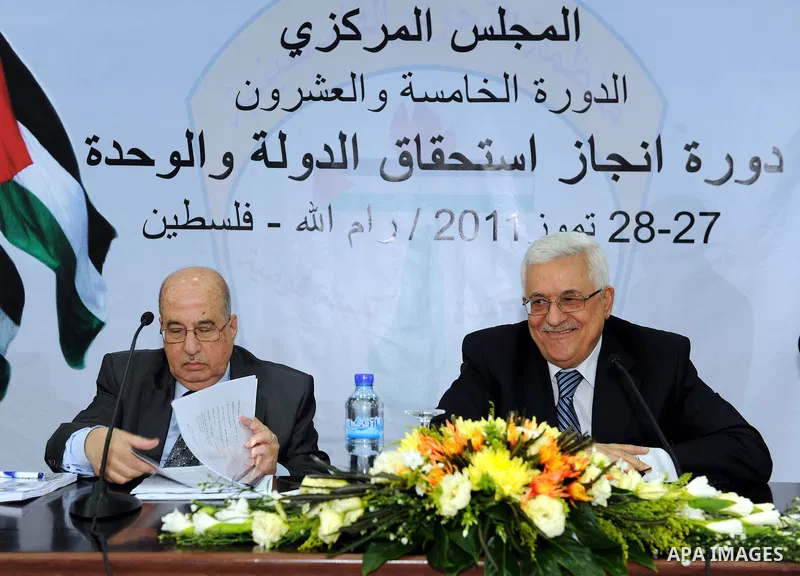 Palestinian President Mahmoud Abbas (Abu Mazen) during the Central Council meeting in the West Bank city of Ramallah on July 27, 2011. Photo by Mufeed Abu Hasnah