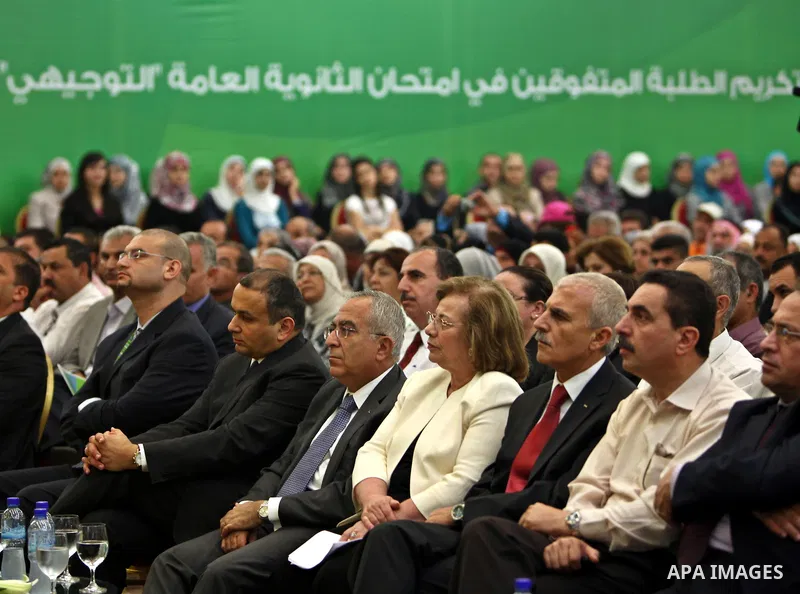 Palestinian Prime Minister, Salam Fayyad delivers speech at the honor student award ceremony in the West Bank city of Ramallah on July 28, 2011. Photo by Mustafa Abu Dayeh