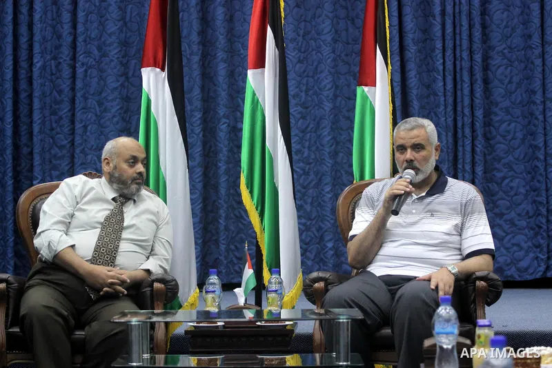 Palestinian Prime Minister in Gaza Strip, Ismail Haniya, delivers speech during the Issue of postage stamps in Gaza city on July 28, 2011. Photo by Mohammed Asad