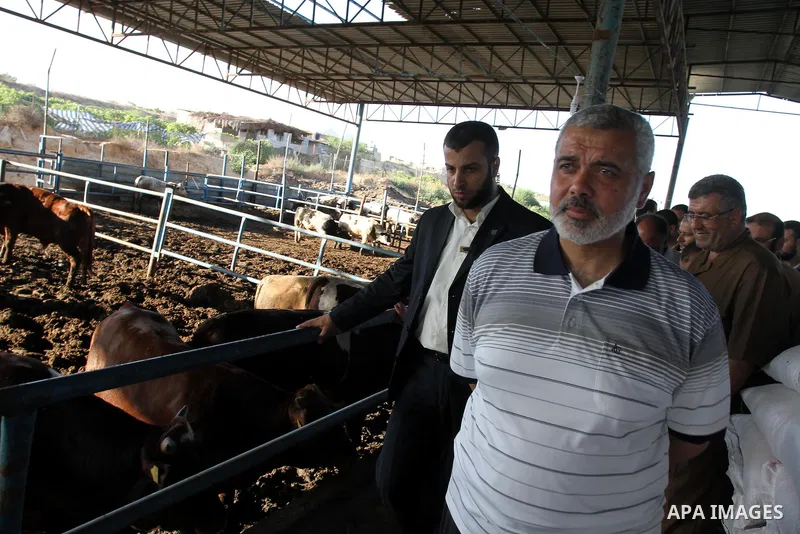 Palestinian Prime Minister in Gaza Strip, Ismail Haniya during the opening of agricultural projects in Gaza City on July 28, 2011. Photo by Mohammed Asad