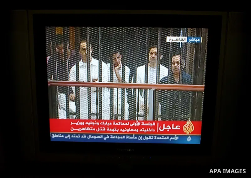Former Egyptian President Hosni Mubarak's sons are seen in the still image taken from video on Aug. 3, 2011 in the courtroom at the Police Academy in Cairo, Egypt. Former Egyptian President Hosni Mubarak's trial started...