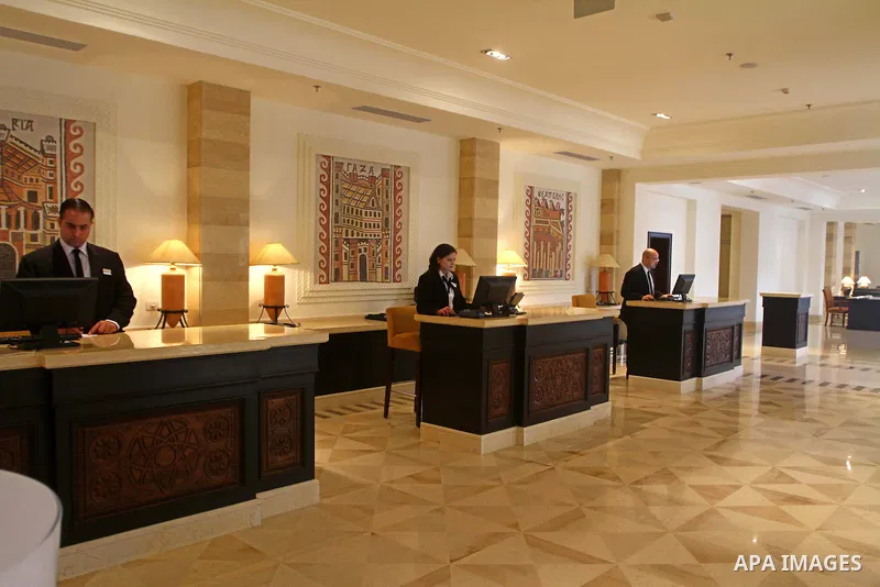 In this photo taken Monday, Aug. 8, 2011, showing Gaza Strip's first five-star Arcmed Al Mashtal hotel in Gaza City, which was recently opened. Photo by Ashraf Amra