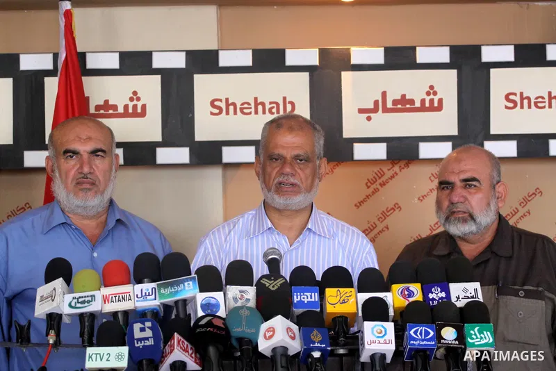 Member of the Palestinian Ministry of the prisoners delivers speech in a press conference about the deteriorating state of health of a Palestinian prisoner in Israeli jails in Gaza city on Aug. 11, 2011. Photo by Mohamme...