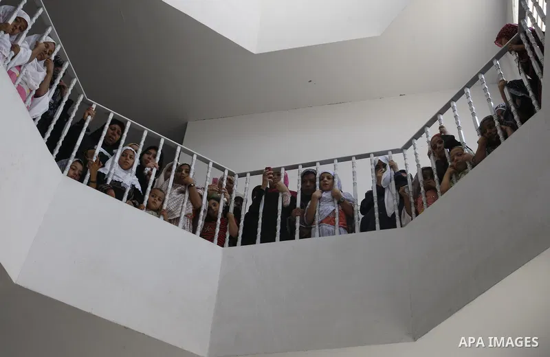 Relatives of Palestinian Hamas militant Moussa Shtewi, 29, mourn during his funeral in Gaza City, Tuesday, Aug. 16, 2011. Israeli aircraft struck five targets in the Hamas-ruled Gaza Strip on Tuesday, killing Sh'tehwi an...