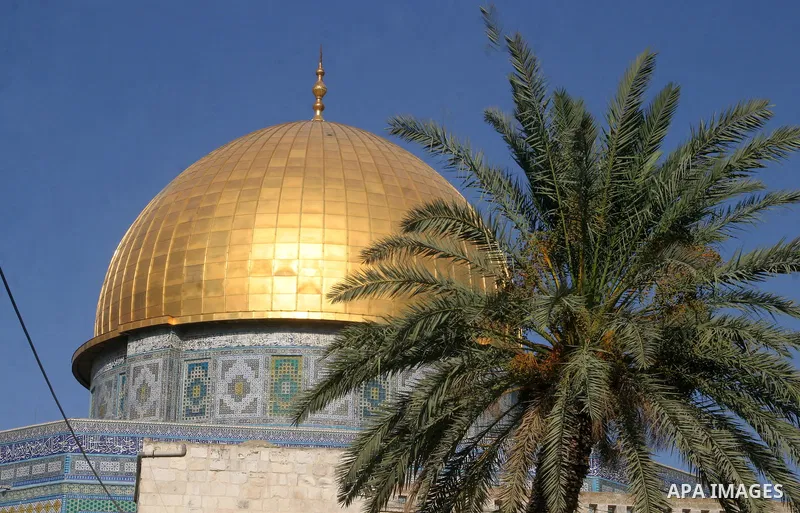 The Dome of the Rock is seen at the al-Aqsa Mosque compound in Jerusalem's Old City on August 16,2011, during the sixteenth day of the Muslim holy month of Ramadan. Photo by Mahfouz Abu Turk