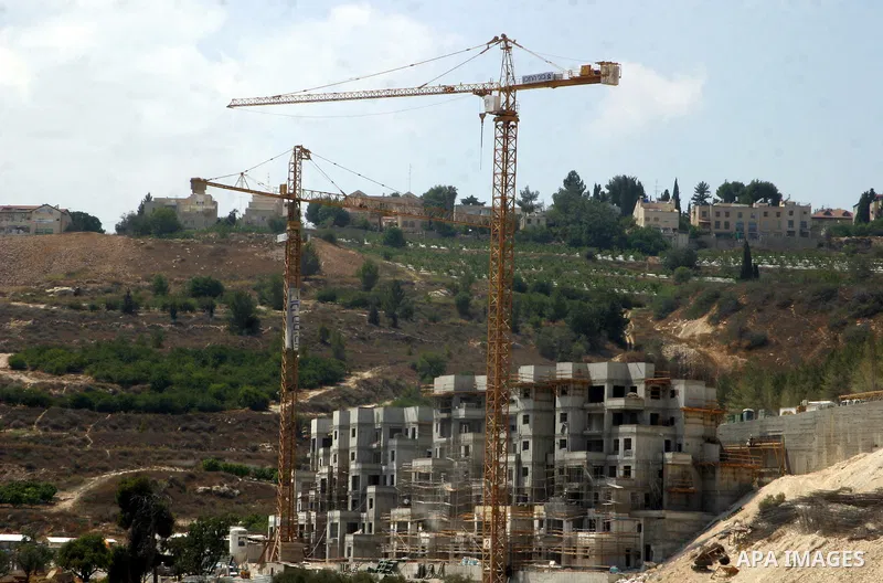 A picture shows the construction site in the Jewish settlement of Harmoun Hanatseev in east Jerusalem on August 16,2011. Photo by Mahfouz Abu Turk