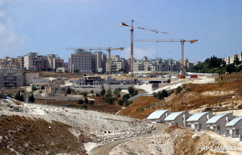 A picture shows the construction site in the Jewish settlement of Harmoun Hanatseev in east Jerusalem on August 16,2011. Photo by Mahfouz Abu Turk