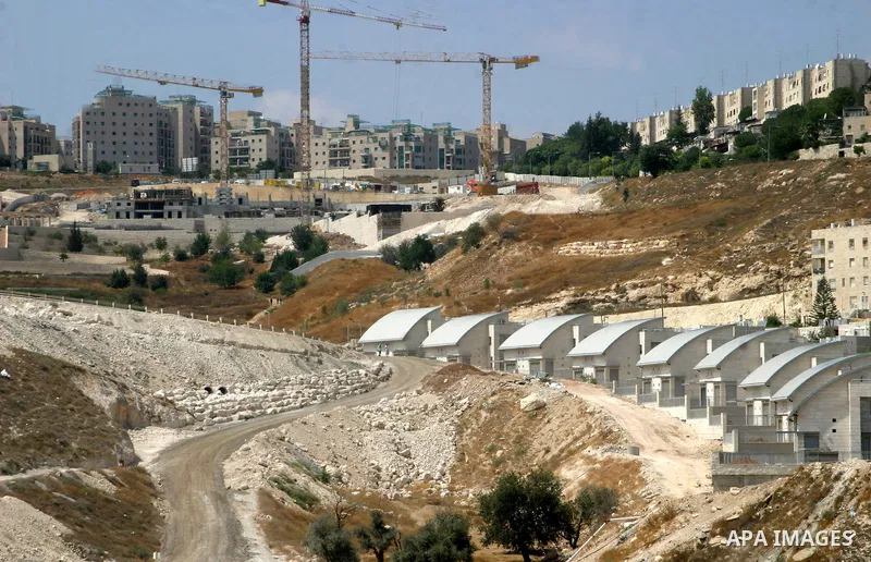 A picture shows the construction site in the Jewish settlement of Harmoun Hanatseev in east Jerusalem on August 16,2011. Photo by Mahfouz Abu Turk