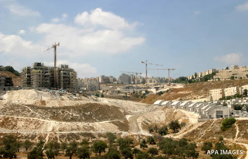 A picture shows the construction site in the Jewish settlement of Harmoun Hanatseev in east Jerusalem on August 16,2011. Photo by Mahfouz Abu Turk