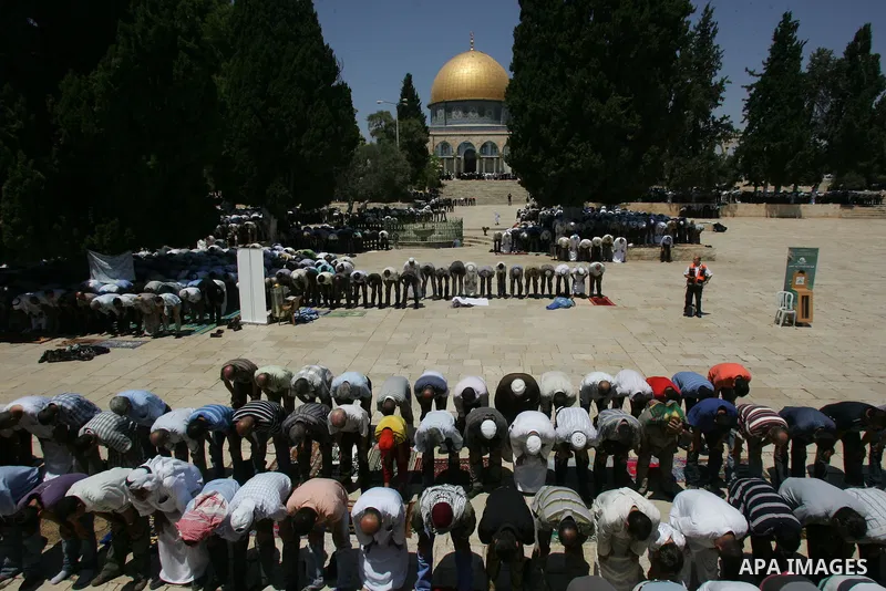 Palestinians gather for prayers at the Al Aqsa Mosque in Jerusalem, on the third Friday of the Muslim holy month of Ramadan, August 19, 2011. Muslims around the world are observing the holy fasting month of Ramadan where...
