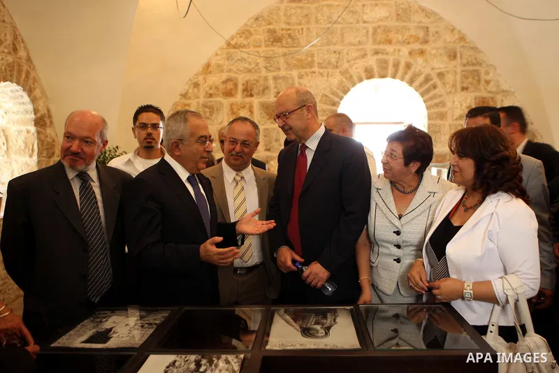 Palestinian Prime Minister, Salam Fayyad during the opening of a number of projects, in the West Bank city of Ramallah on March 2, 2011. Photo by Mustafa Abu Dayeh