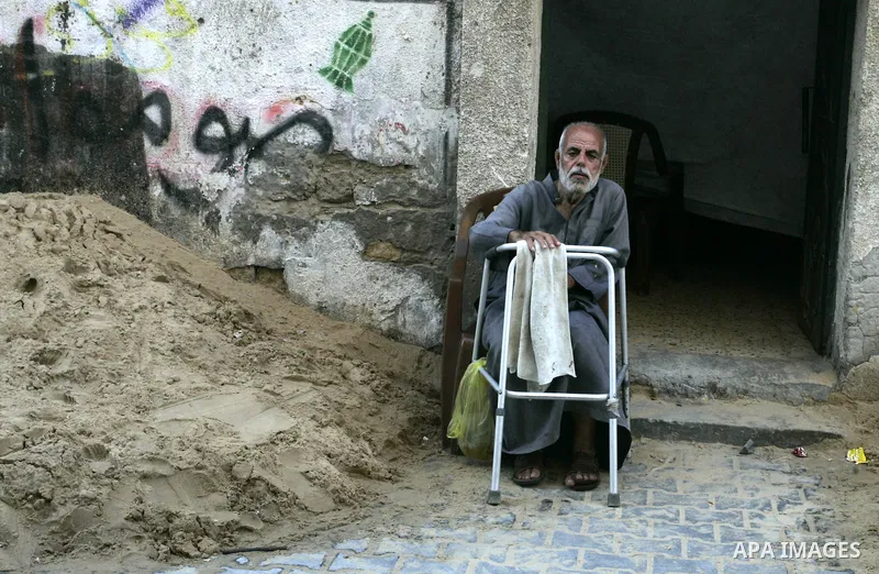 A Palestinian old man sits infront of his home in the Rafah refugee camp, southern Gaza Strip on Sep. 19, 2011. Attend the 66th General Assembly session of United Nations, which begins Tuesday, Sep. 20. The United States...
