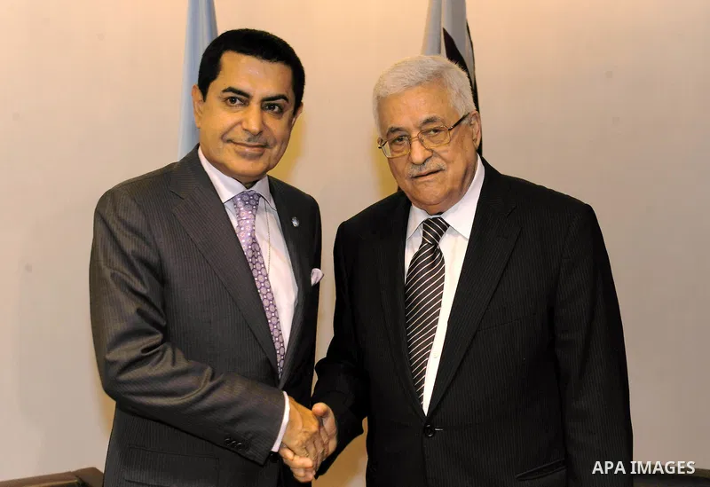 Palestinian President Mahmoud Abbas (Abu Mazen) during a meeting with the head of the General Assembly of UN in New York on Sep. 20, 2011. Photo by Thaer Ganaim