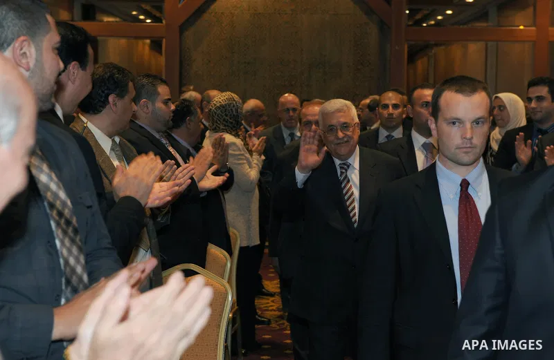 Palestinian President Mahmoud Abbas (Abu Mazen) meets with Palestinian community in U.S.A in New York on Sep. 22,2011. Photo by Mufeed Abu Hasnah