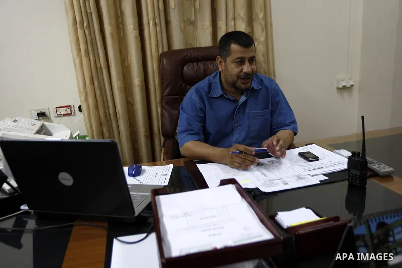 Palestinian Director General of the border and crossings, Maher Abu Sabha during a press conference in Gaza city on Sep. 24, 2011. Photo by Abed Rahim Khatib