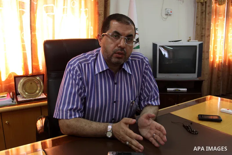 Palestinian Minister of Health, Bassem Naim delivers speech in a press conference, in Gaza city on Sep. 27, 2011. Photo by Mohammed Asad