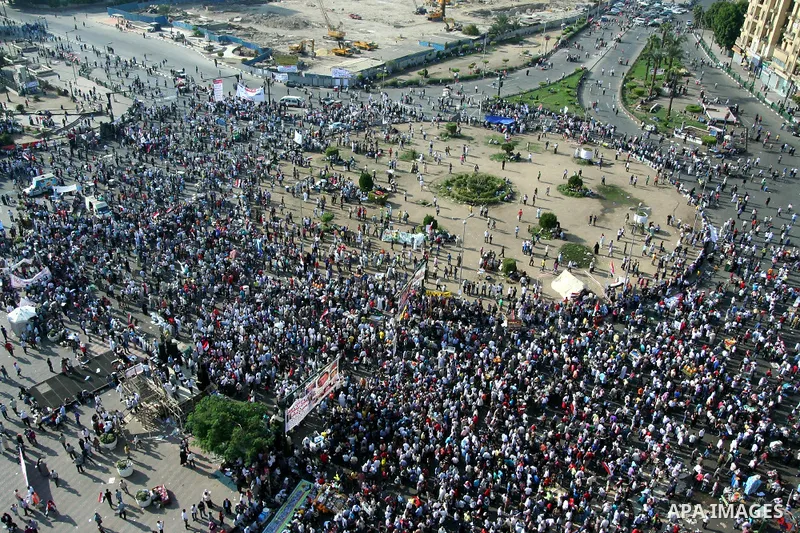 A general view of protesters at Tahrir Square after Friday prayers in Cairo September 30, 2011. Several thousand Egyptians are protesting against the country's military ruler's decision to retain the much hated emergency...