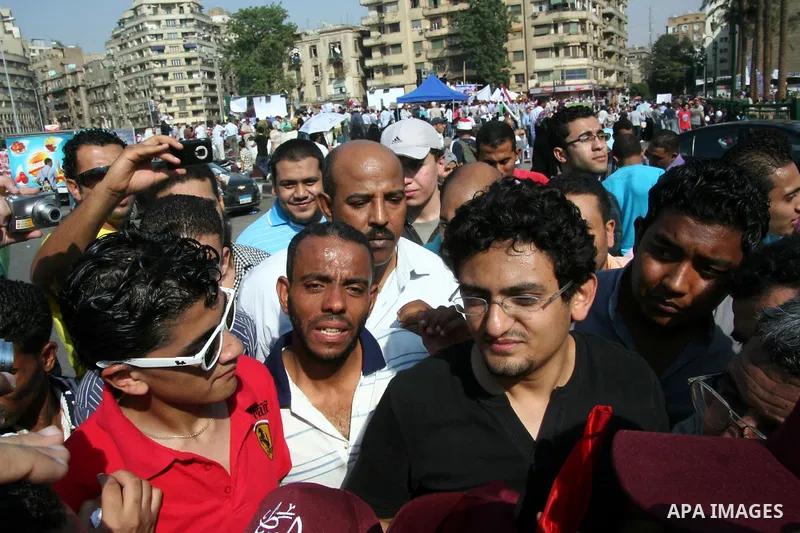 Egyptian demonstrators chant slogans during a protest at Tahrir Square in Cairo, Egypt, Friday, Sept. 30, 2011. Several thousand Egyptians are protesting against the country's military ruler's decision to retain the much...