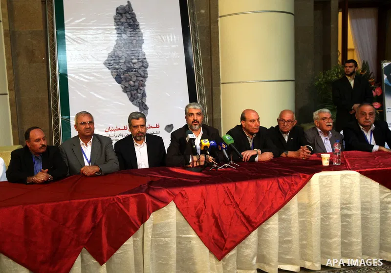 Palestinian factions after end of the Fifth International conference to support the Palestinian Intifada, in Tehran, "Iran", on Oct. 1-2, 2011. Photo by Mohammed Hams