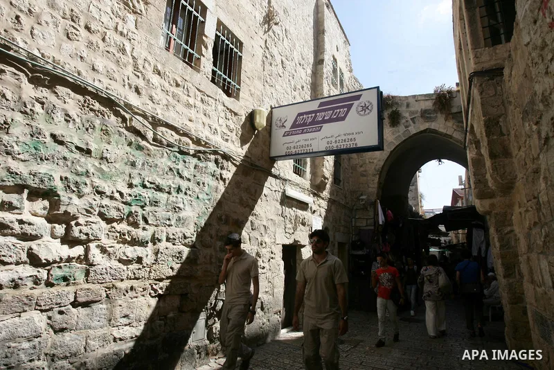 A view to the jewish houses in Jerusalem's old city on Oct. 4,2011. Jewish celebrate Kapparot which begins by reciting a prayer and then spinning the bird over their head to release the sins accumulated over the past yea...
