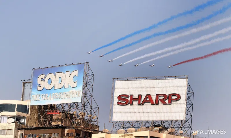 Egyptian military aircrafts make colored smoke during an air show in Cairo, Egypt Thursday, Oct. 6, 2011. Egypt marked the 38th anniversary of the Oct. 6 Arab-Israeli war in 1973 on Thursday. In 1973 Egypt and Syria took...