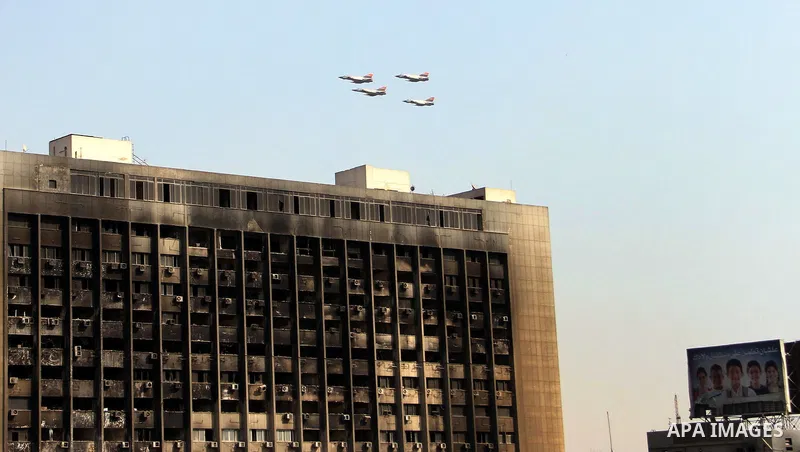 Egyptian military aircrafts fly during an air show in Cairo, Egypt Thursday, Oct. 6, 2011. Egypt marked the 38th anniversary of the Oct. 6 Arab-Israeli war in 1973 on Thursday. In 1973 Egypt and Syria took advantage of t...