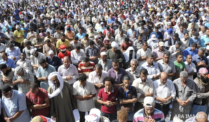Egyptian demonstrators attend Friday prayers during a weekly protest in Tahrir Square, Cairo, Egypt, Friday, Oct. 7, 2011. Thousands of Egyptians protested Friday against the country's military rulers decision to retain...