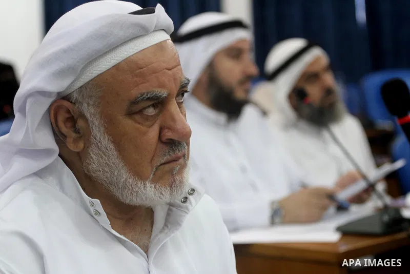A member of Hamas Parliament , Salem Salama, attend a session of the Palestinian parliament to discuss the issue of the Palestinian prisoners jailed in Israel, in Gaza City on Oct. 09, 2011. Photo by Mohammed Asad