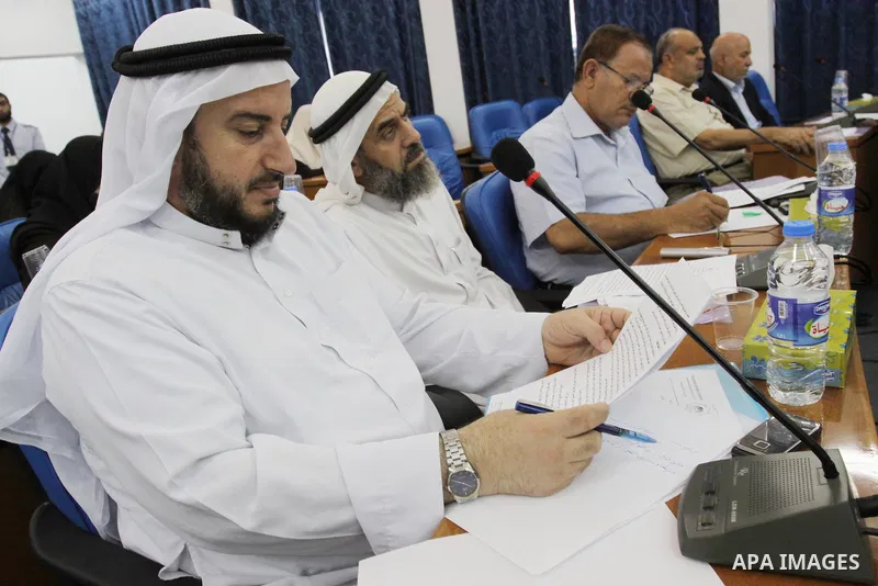 Member of the Palestinian Hamas yosef El Shrafi during the meeting of the Relating to prisoners in the prisons of the occupation in the presence of deputies of the Kingdom of Morocco in Gaza City on Ocy. 09, 2011. . Phot...