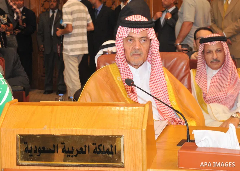 Saudi Arabian Foreign Minister Prince Saud Al-Faisal attends the Arab Foreign Ministers emergency meeting about syria, at the Arab League Headquarters in Cairo, Egypt, 16 October 2011. According to media reports, Arab fo...