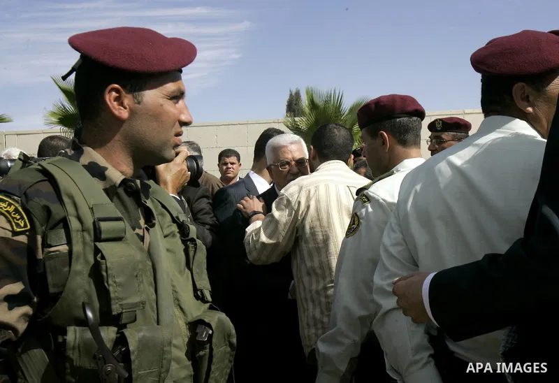 Palestinian president Mahmud Abbas welcomes hundreds of prisoners released from Israeli jails on Oct. 18, 2011 at the Palestinian Authority headquarters in the West Bank city of Ramallah. Hundreds of people gathered in R...
