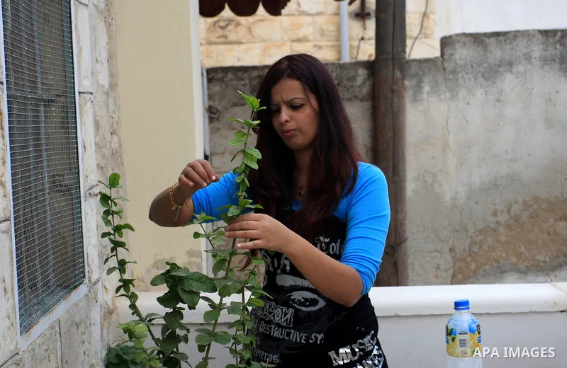 Freed Palestinian prisoner Palestinian Doaa Jayyousi stands at her house in the West Bank city of Tulkarem, Sunday, Oct. 23, 2011. Jayyousi, served almost 10 years of three life sentences she was given for her role in th...