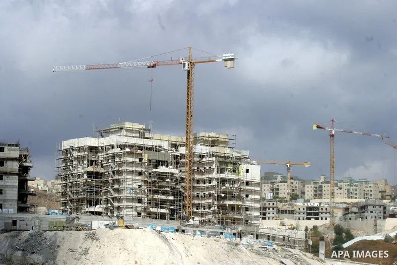A construction site in Hormone Hanatshv, a Jewish settlement that Israel erected on land it captured in the West Bank in a 1967 war and annexed unilaterally as part of its declared capital, Jerusalem on Nov. 03, 2011. Is...