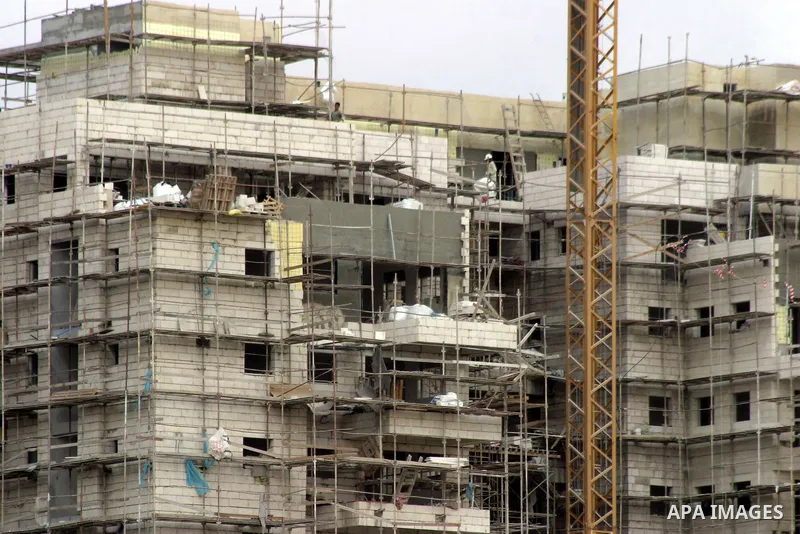 A construction site in Hormone Hanatshv, a Jewish settlement that Israel erected on land it captured in the West Bank in a 1967 war and annexed unilaterally as part of its declared capital, Jerusalem on Nov. 03, 2011. Is...